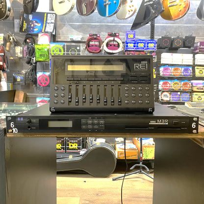 Korg M3R AI Synthesis Digital Synthesizer Rackmount Module and Korg RE1 Remote Editor with 8-Pin Cable