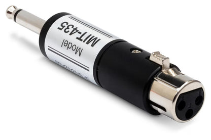 Hosa MIT-435 XLR Female Lo-Z to 1/4-inch Male Hi-Z In-line Impedance Transformer