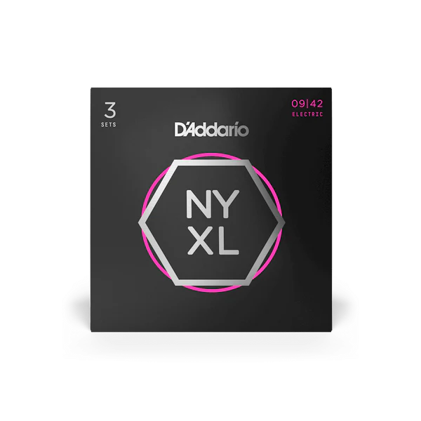 D'Addario NYXL0942-3P 09-42 Super Light, NYXL Electric Guitar Strings 3-Pack