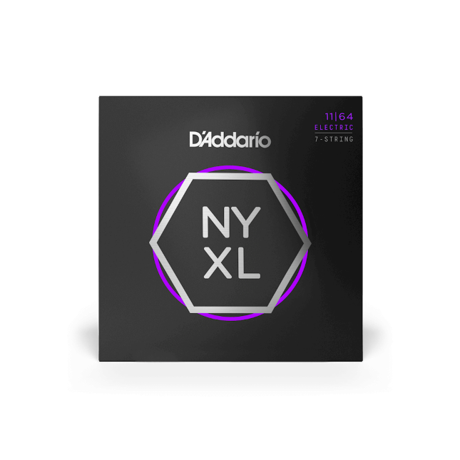 D'Addario NYXL1164 11-64 Medium 7-String, NYXL Electric Guitar Strings