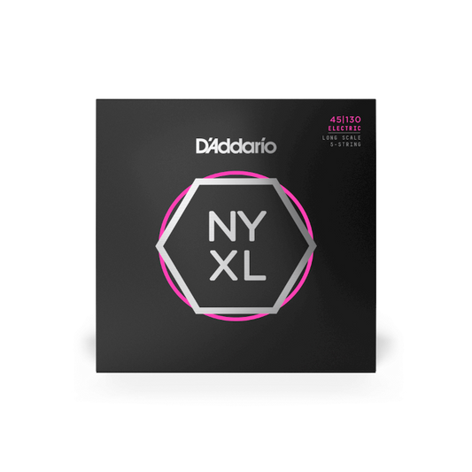 D'Addario NYXL45130 45-130 Regular Light 5-String, Long Scale, NYXL Bass Strings