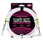 Ernie Ball P06049 Classic Instrument Cable Straight/Angle - 10ft White