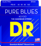 DR Strings PB-40 Pure Blues Quantum-nickel/Round Core Bass Guitar Strings - .040-.100 Light