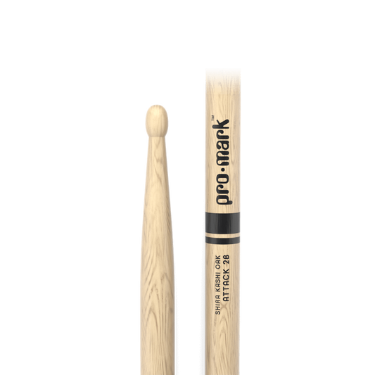 ProMark PW2BW Classic Attack 2B Shira Kashi Oak Drumstick, Oval Tip