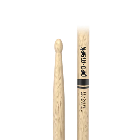 ProMark PW5BW Classic Attack 5B Shira Kashi Oak Drumstick, Oval Wood Tip