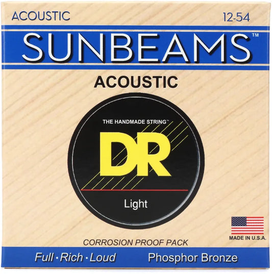 DR Strings RCA-12 Sunbeam Phosphor Bronze Acoustic Guitar Strings - .012-.054 Light