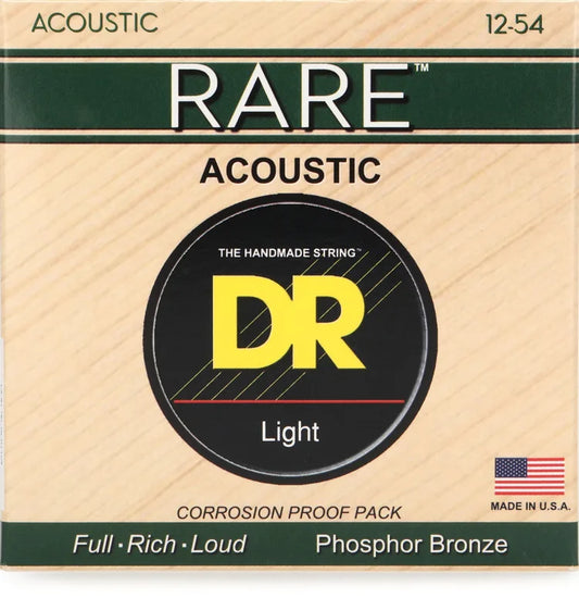 DR Strings RPM-12 Rare Phosphor Bronze Acoustic Guitar Strings - .012 - .054 Light