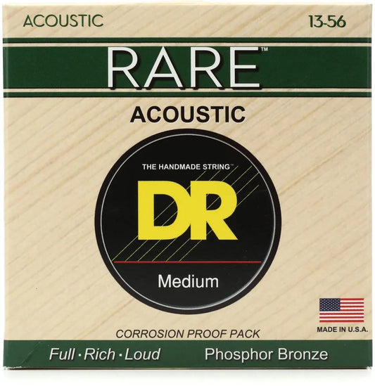 DR Strings RPMH-13 Rare Phosphor Bronze Acoustic Guitar Strings .013-.056 Medium