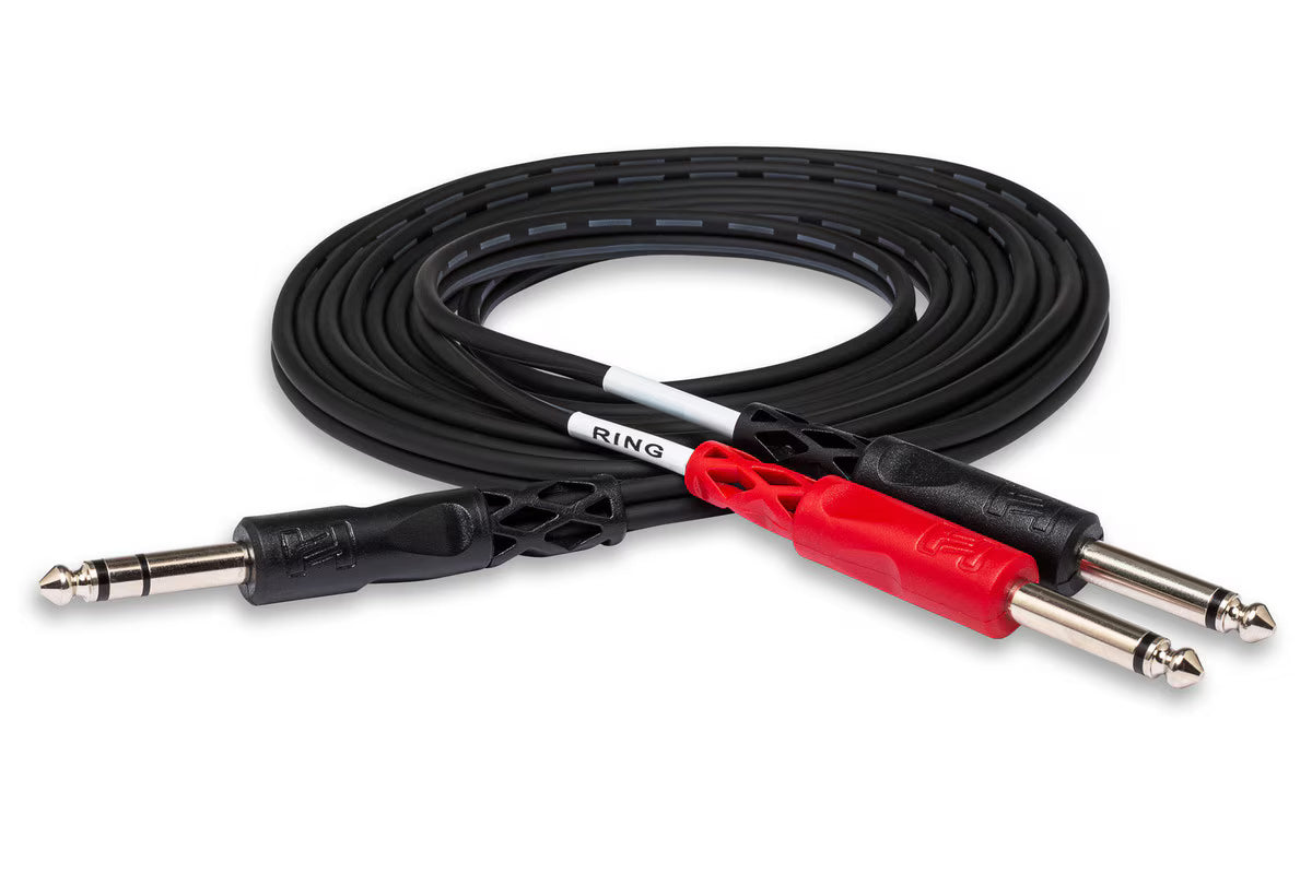 Hosa STP-202 1/4" TRS to Dual 1/4" TS - 2m (6 ft)