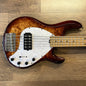 USED Ernie Ball Sterling By Music Man StingRay5 Ray35 Gloss Honeyburst Finish Quilt Maple Top Active Electric Bass Guitar