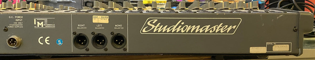 USED Studiomaster Trilogy 326 24-Channel Analog Mixer with 6 Aux Inputs and 4 Group Channels