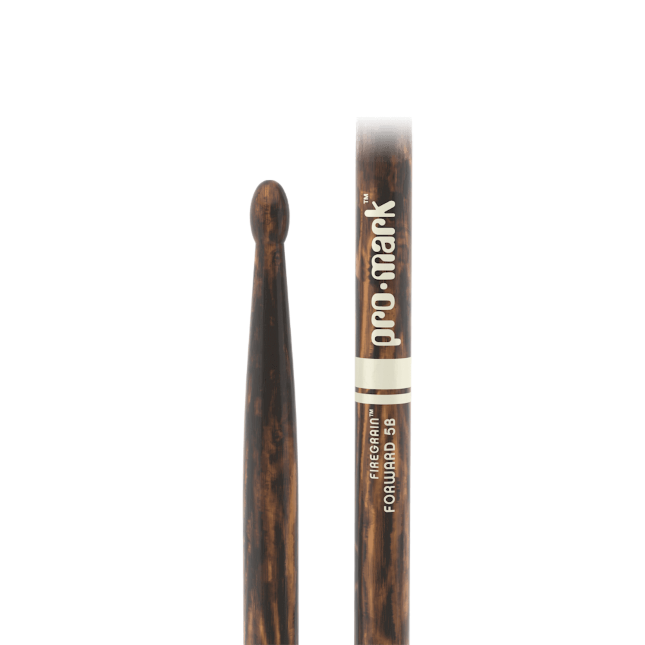 ProMark TX5BW-FG Classic Forward 5B FireGrain Hickory Drumstick, Oval Wood Tip