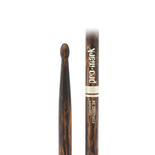 ProMark TX5BW-FG Classic Forward 5B FireGrain Hickory Drumstick, Oval Wood Tip