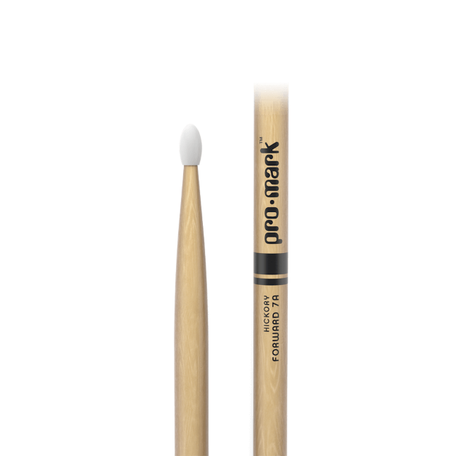 ProMark TX7AN Classic Forward 7A Hickory Drumstick, Oval Nylon Tip