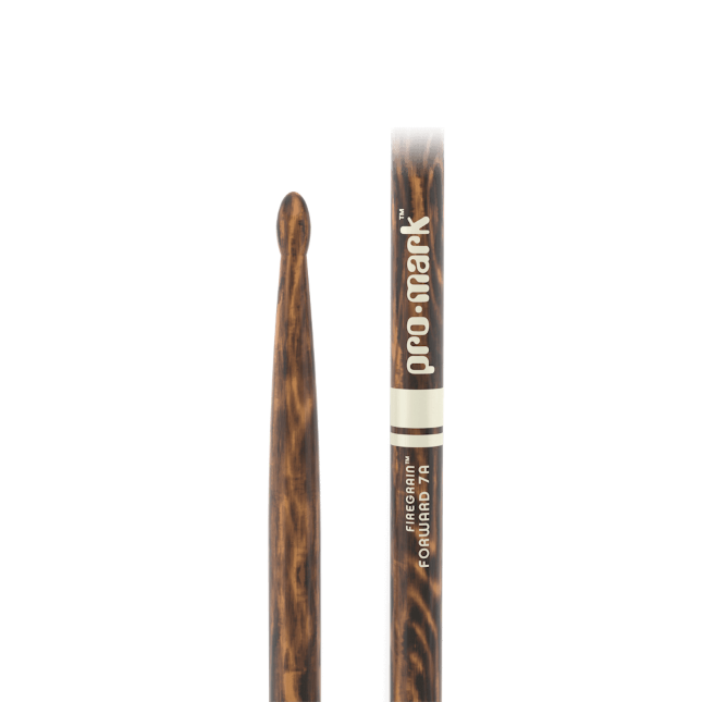 ProMark TX7AW-FG Classic Forward 7A FireGrain Hickory Drumstick, Oval Wood Tip