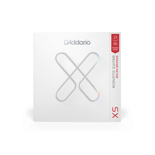 D'Addario XSABR1356 13-56 Medium, XS 80/20 Bronze Coated Acoustic Guitar Strings