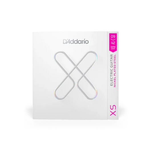D'Addario XSE0942 09-42 Super Light, XS Nickel Coated Electric Guitar Strings