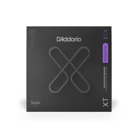 D'Addario XTB3790GS 37-90 Custom Light, Taylor GS Mini, XT Phosphor Bronze Coated Acoustic Bass Strings