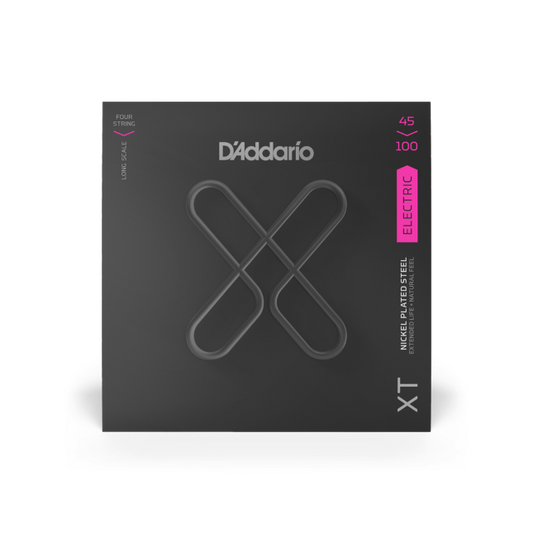 D'Addario XTB45100 45-100 Regular Light, Long Scale, XT Nickel Coated Bass Strings