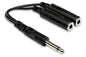 Hosa YPP-111 Y-cable 1/4-inch TS to Dual 1/4-inch TSF
