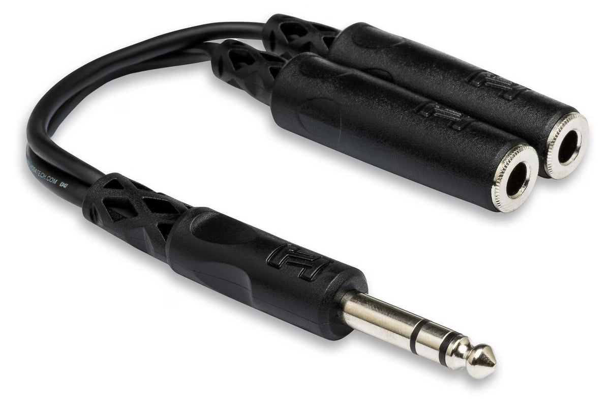 Hosa YPP-118 Y Cable 1/4-inch TRS to Dual 1/4-inch TRSF