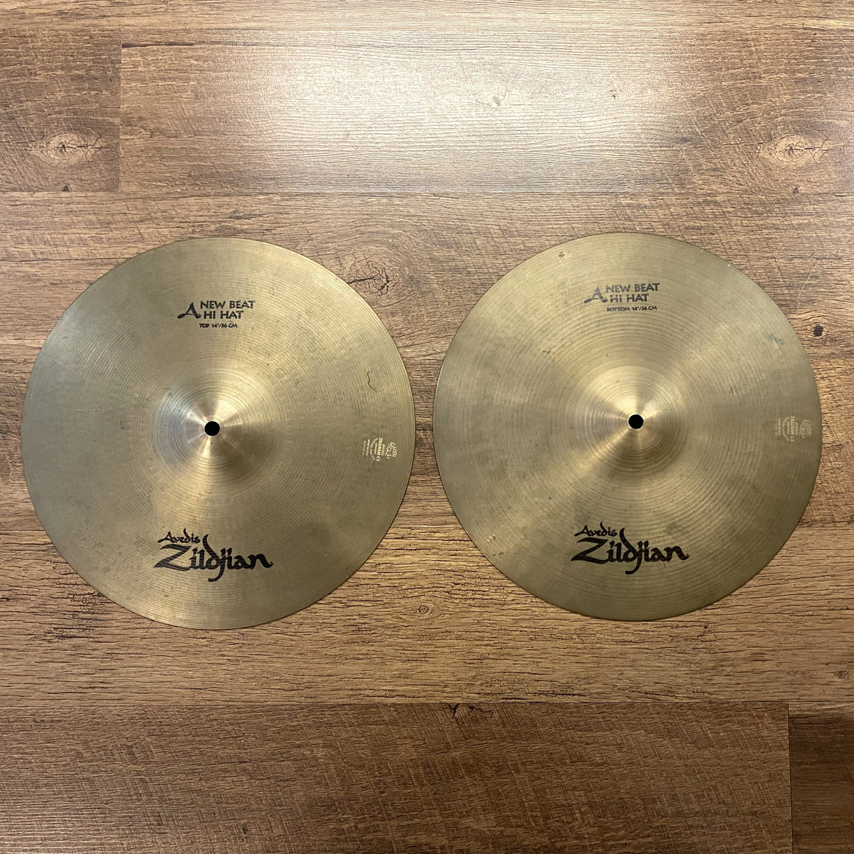 USED Zildjian A Series New Beat 14-Inch/36 cm Traditional Finish Hi-hat Cymbals