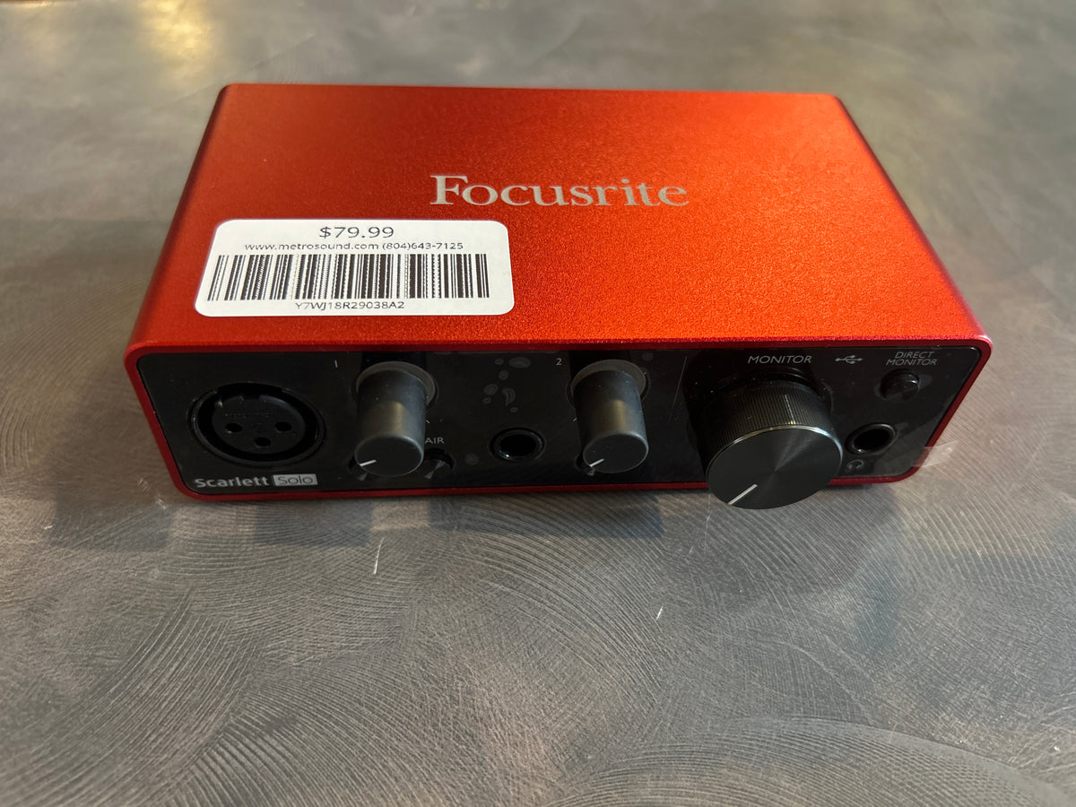 USED Focusrite Scarlett Solo 3rd Gen USB-C Audio Interface